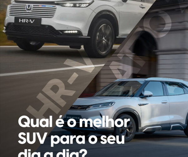 Descubra qual SUV é ideal para o dia a dia: Honda HR-V ou BYD Atto 2